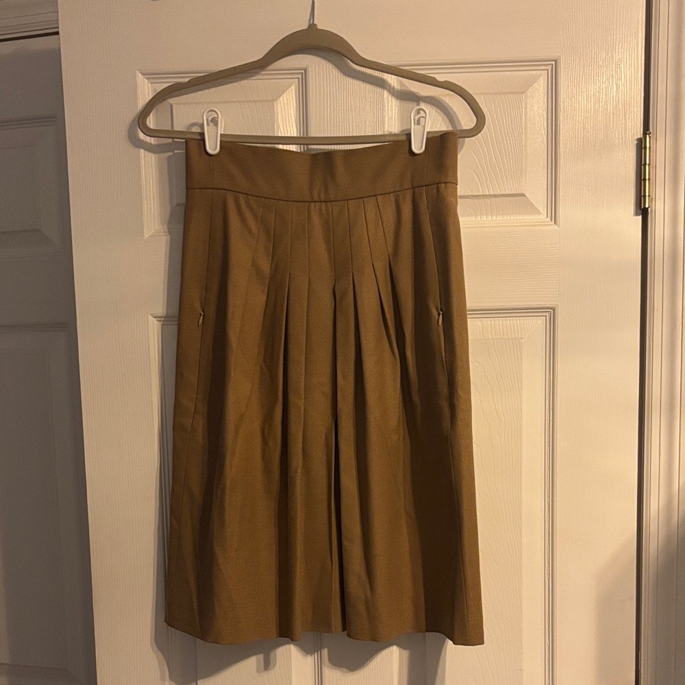 Akris Elegant Brown A-Line Skirt